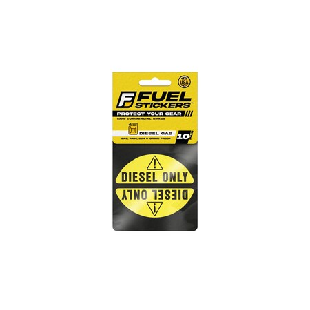 Fuel Stickers Diesel Label  for Fuel Cap:  Fleet Trucks, Box Truck, Van, Hvy-Dty, Ultra-Durable, 10PK Z-GCDYx10